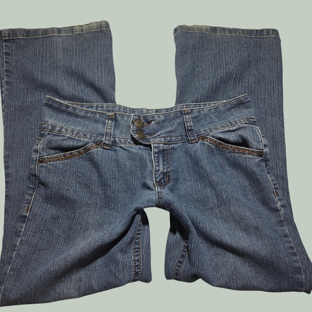 Flavour by Bubblegum Lowrise Bootcut Jeans Blue Y2K Size 10P Regular F12239-201A